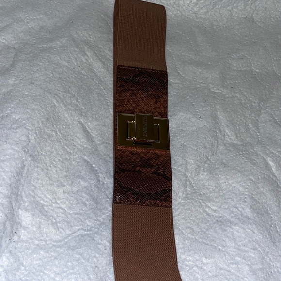 Ellen Tracy Snake Print Stretch Belt – L/XL - Picture 9 of 12